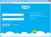 Ukázka obrazovky Skype pro přihlášení